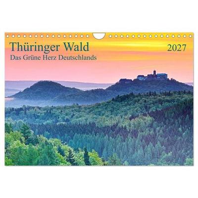 Thüringer Wald Das Grüne Herz Deutschlands (Wandkalender 2027 DIN A4 quer), CALVENDO Monatskalender