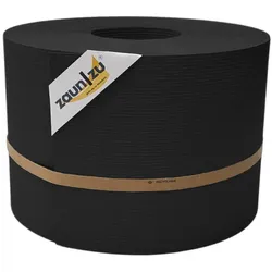 zaun zu® Sichtschutzstreifen Rille PP für Doppelstabmatte Zaunblende Schwarz 50m