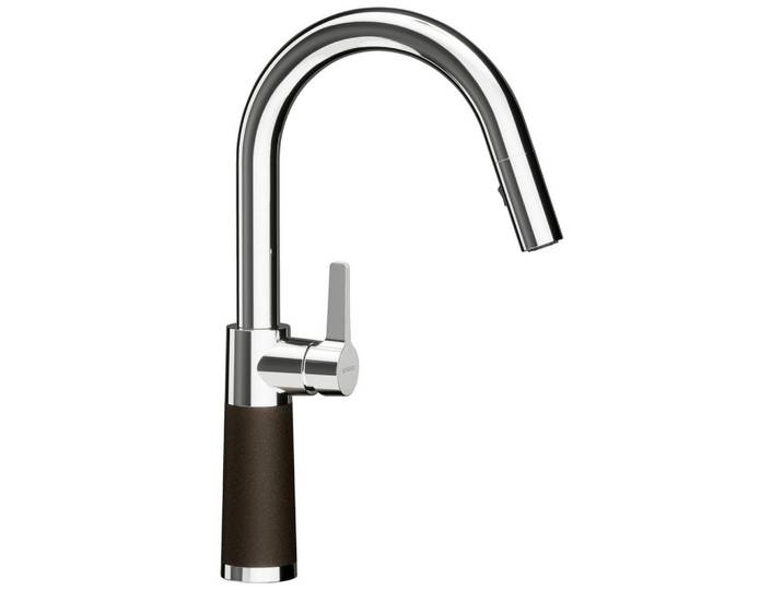 Schock Küchenarmatur Sc-520, Chrom, Bronze, Metall, Stein, 5.2x37.7x20 cm, flexible Anschlussschläuche, herausziehbarer Auslauf, schwenkbarer Auslauf, Küchen, Küchenausstattung, Küchenarmaturen