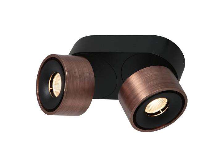 Spot - Bronze - Fez Black - Plastique Métal - Spot En Saillie -