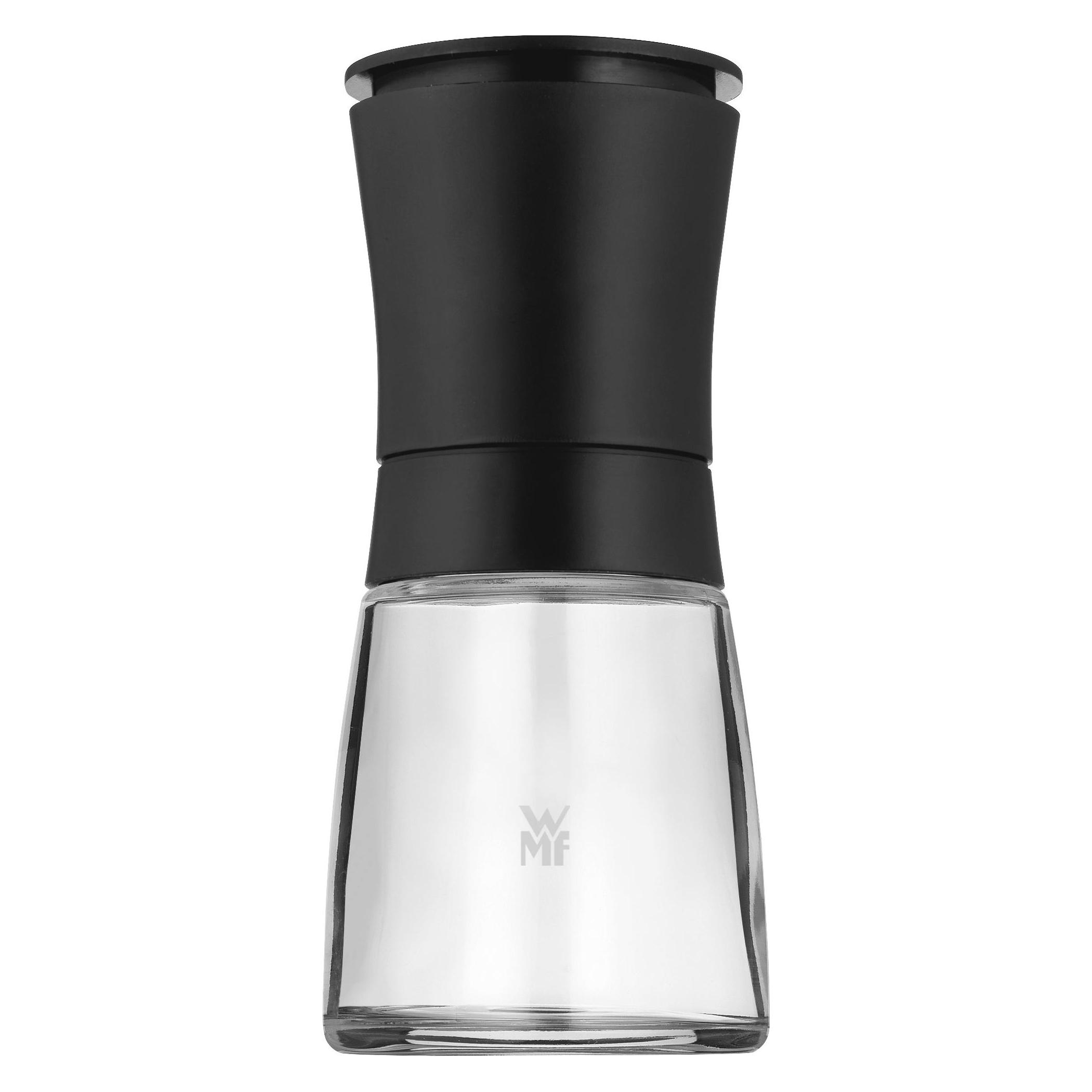 WMF Salzmühle Pfeffermühle 14cm Gewürzmühle Keramikmahlwerk Glasbehälter Trend (Chili, Muskatnuss, Pfeffer, Salz) (06.4790.6630)