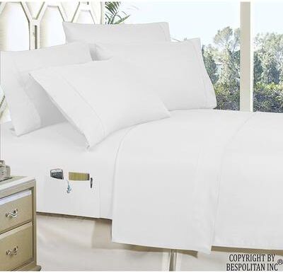 Elegant Comfort Luxury Smart Bed Sheet Set! Wrinkle and Fade Resistant with Side Storage Pockets