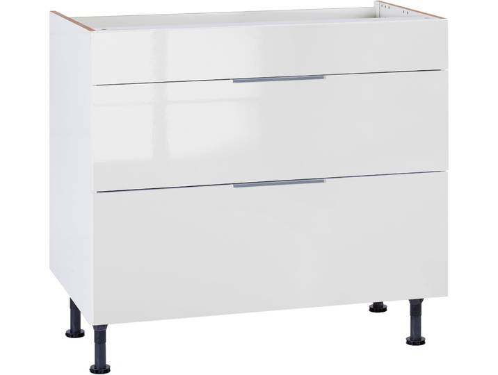Kochfeldumbauschrank OPTIFIT Tara , weiss (weiß glanz), B:90cm H:87cm T:58,4cm, Schränke, Kochfeldumbauschrank, mit Vollauszug und Soft-Close-Funktion, Breite 90 cm