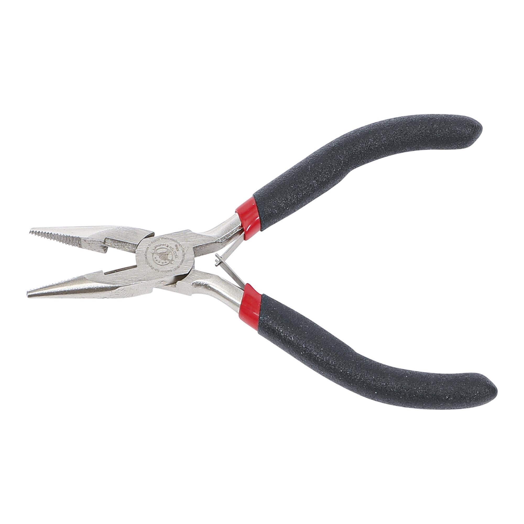 BGS Do it yourself Elektronik-Spitzzange 90383, gerade, mit Feder, 120 mm)