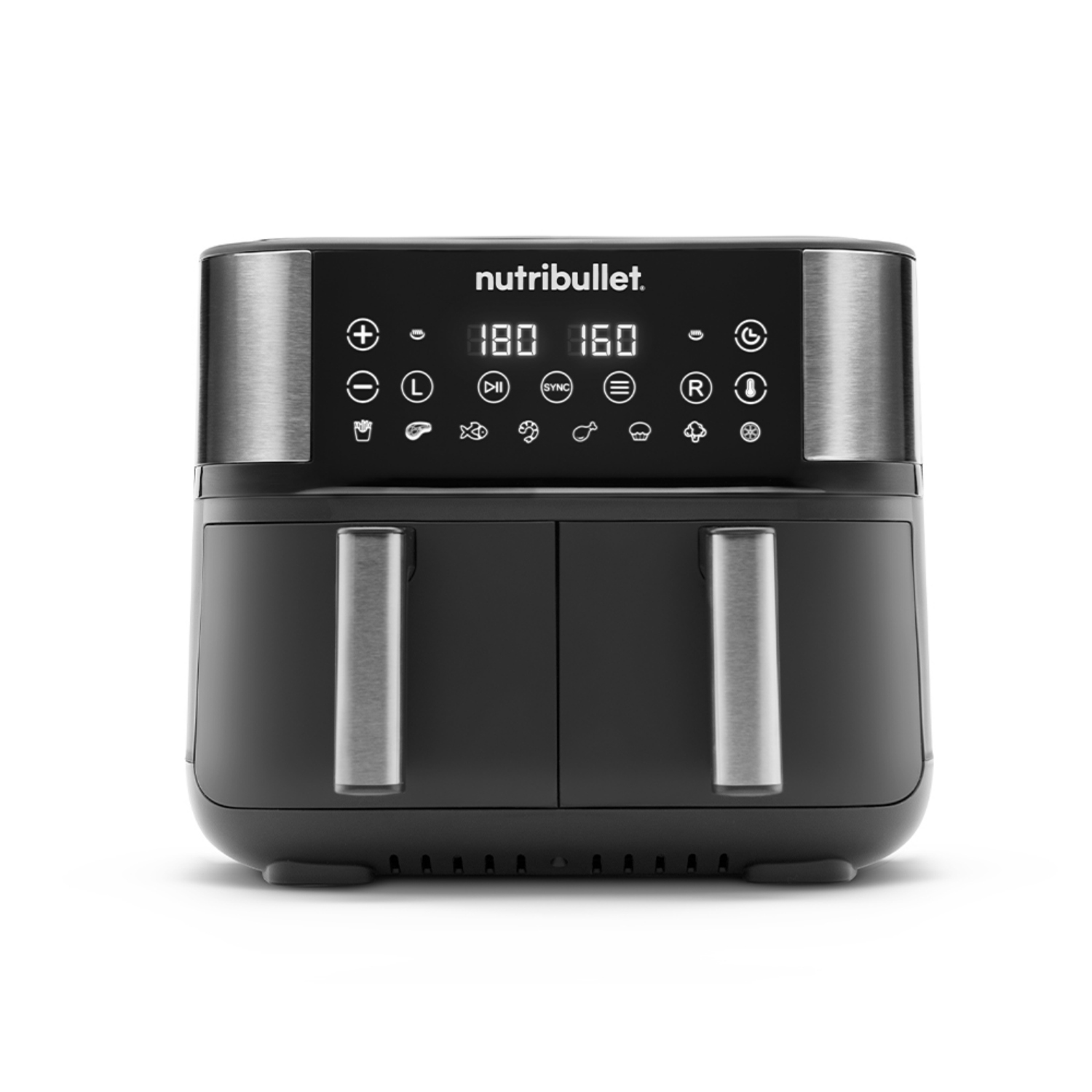 NutriBullet Twin Drawer Air Fryer Black Heißluftfritteuse, NBA081B