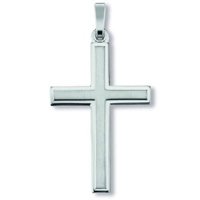 Kreuzkette ONE ELEMENT "Halskette - Kreuzkette mit Kreuz Anhänger aus 925 Silber", silber, Halsketten, Damen, Silber 925 (Sterlingsilber), Kreuzkette, Persönlicher Akzent – schlicht, modern, aussagekräftig