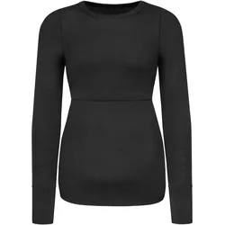 Normani, Damen, Funktionsshirt, Merino Unterwäsche Umstandsmode Set- Langarm-Shirt und Unterhose - 8795 (S), Grau, S