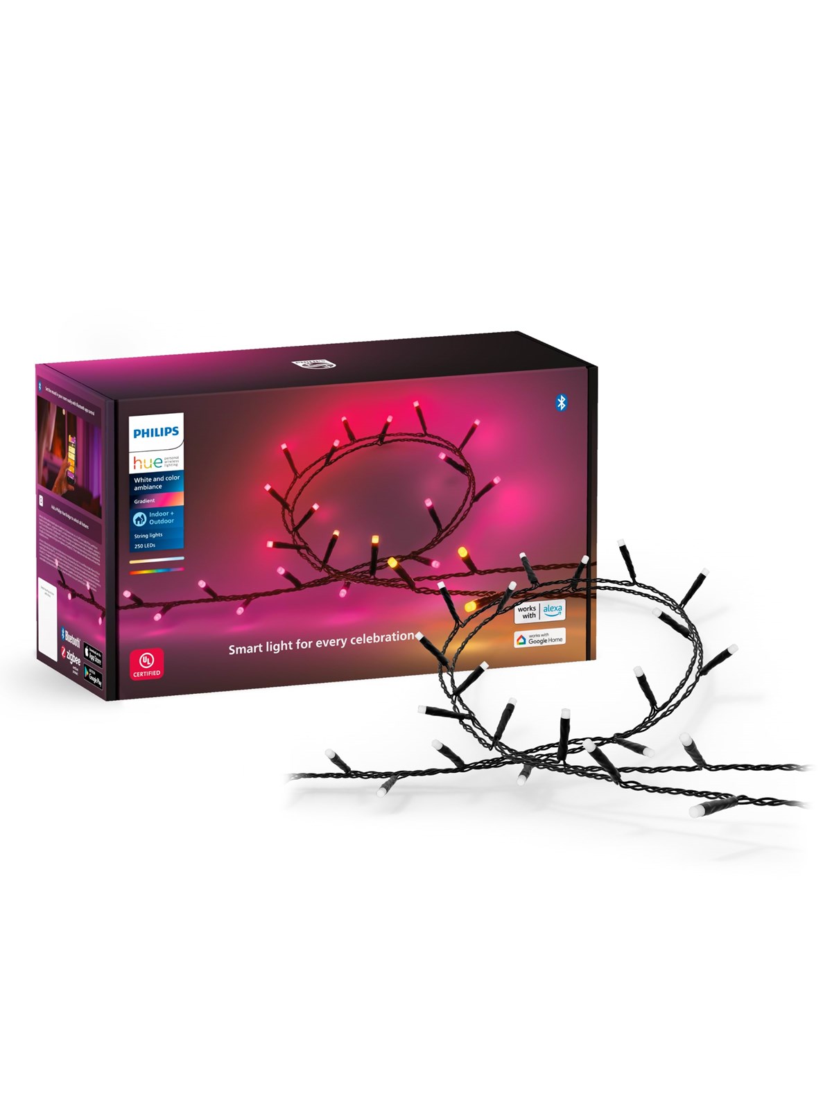 Philips Hue Festavia Outdoor String Lights (250 LEDs) - White & Color Ambiance