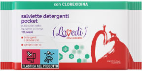 LOVEDI Lovedì Salviette Detergenti Pocket 12PZ CLOREXIDINA