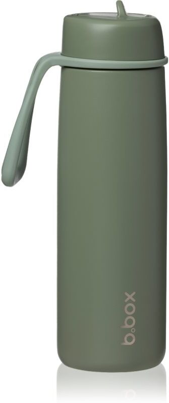 b.box Stainless Steel Thermos Bottle thermos avec paille Olive 1 pcs