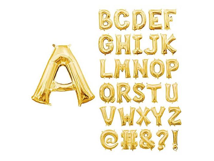 amscan 3301611 folieballon Minishape letter C, goud
