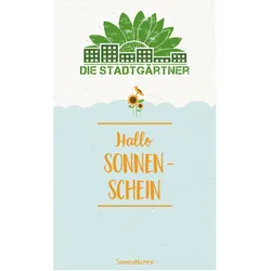 Saatgrüsse Hallo Sonnenschein - Sonnenblumenmischung für Balkon & Garten - Saatgut-Gruss für sommerliches Blütenmeer - Kleines Geschenk & Mitbringsel