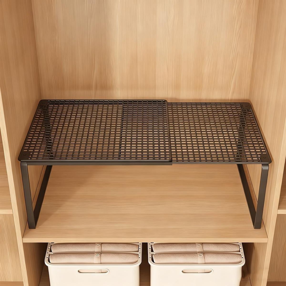 Merkloze Tension Shelf Rod - Uitschuifbare metalen organizer voor in de keuken of badkamer