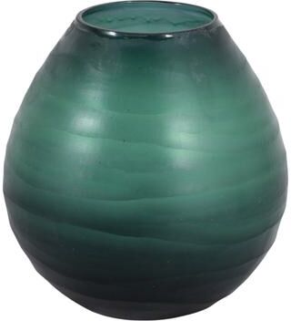 Sagebrook Home Glass Decorative Vase Modern Sleek Curved Silhouette Minimalist Design