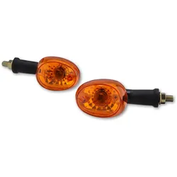 HIGHSIDER smart Schwarz/Orange Glühlampen Blinker Gehäuse Schwarz / Linse Orange (Paar), Vorn & Hinten