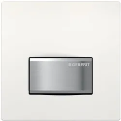Geberit, Betätigungsplatte, Urinalsteuerung Typ 50 pneumatisch Glas wei/chrom gebrstet 116.016.00.5