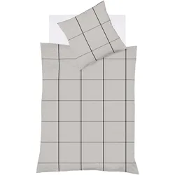 Fleuresse, Bettwäsche, gewebte Edelflanell Bettwäsche Lech Bootle steingrau (Bettwäsche Set, 80x80 cm)