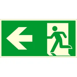 SafetyMarking® Rettungszeichen Notausgang links 30 cm x 15 cm