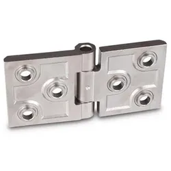 Schwerlastscharniere, Edelstahl, horizontal verlängert (237.3-NI-160-80-B-GS)