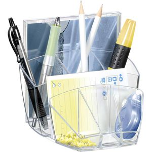 cep Schreibtisch-Organizer 1005800111, Ice Black, Kunststoff, 6 Fächer, glasklar