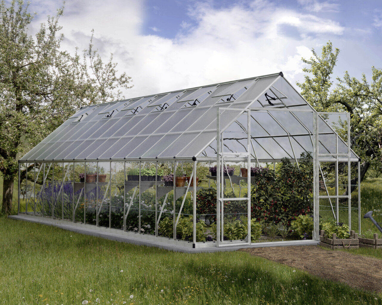 Canopia Gewächshaus Balance Alu silber 844 x 304 cm