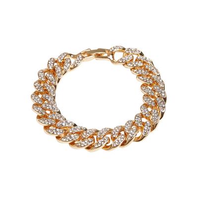 Bettelarmband URBAN CLASSICS "Urban Classics Unisex Diamond Bracelet" Gr. L, gold, Armbänder, Damen, L/XL, Zink, Bettelarmband