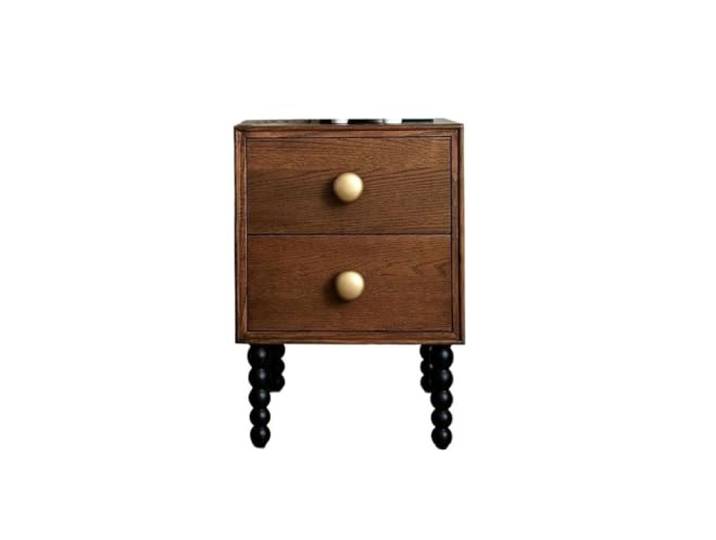 SFANIIX Schlafzimmer-Nachttisch Nachttisch Im Vintage-Stil Dieser aus Massivholz gefertigte Aufbewahrungsschrank eignet sich zur Dekoration von Wohn- und Schlafzimmern.