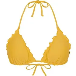 CHIEMSEE Bikini-Top im gerüschten Triangel-Stil, Größe 34 A/B in Gelb 130947
