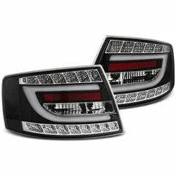 LED-Rückleuchten passend für Audi A6 C6 Limousine 04/2004–2008 6-Pin | Schwarz