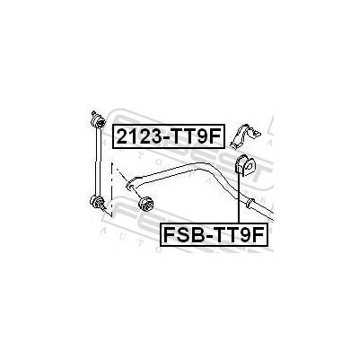 FEBEST Lagerung, Stabilisator FSB-TT9F Vorderachse für Ford