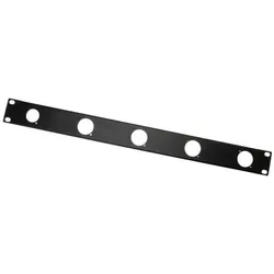 0 nn Elcom 1HE Rack panel 19" (Zubehör), Audio Racks + Cases, Schwarz