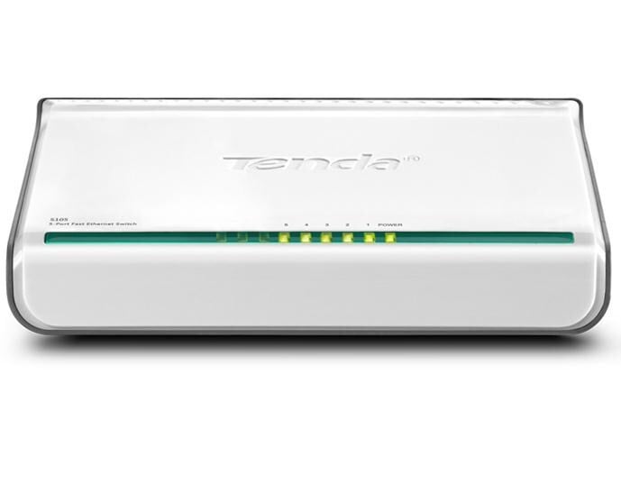 Tenda 5-poorts Fast Ethernet switch, onbeheerd