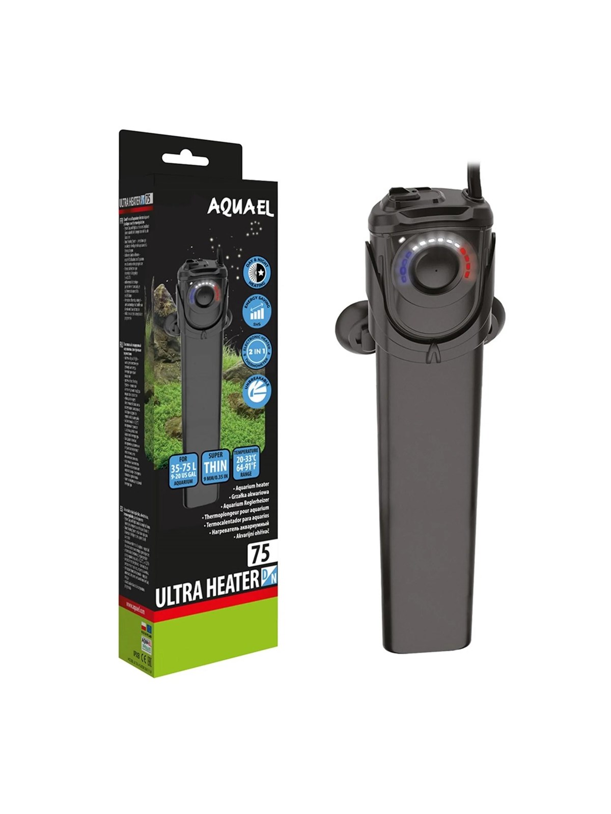AQUAEL ULTRA HEATER D&N 75W PLASTIC HEATER