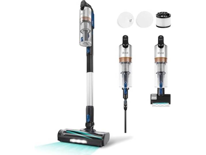 Levoit LVAC300 Aspirateur Balai sans Fil Animaux Mini-Brosse Turbo HEPA Anti-enchevêtrement\, Filtration HEPA à 99\,99%\, jusqu'à 60 Minutes d'Autonomie\, avec Écran LED\, LVAC 300