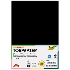 Folia Tonpapier 6490, A4, schwarz, 130g/m², 100 Blatt