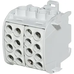 f-tronic 7730028 Hauptleitungsabzweigklemme, 35mm2, 1polig, CU/AL, grau, Doppelblock, HLAK1p35DALUgr  - 2 Stück