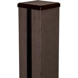 KAHRS Solid WPC-Zaunpfosten zum Einbetonieren, 10x10 cm, Terra