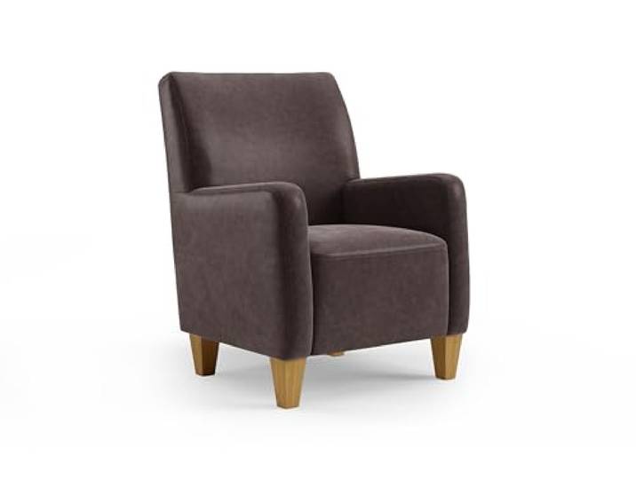 Cavadore Sessel Vida / Polstersessel im trendigen Design / 74 x 93 x 81 / Mikrofaser, Braun