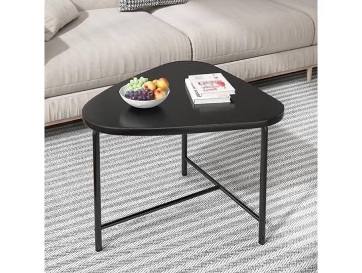XDgfjrCGKJ Moderner Mid-Century-Couchtisch mit Metallrahmen(/Black)