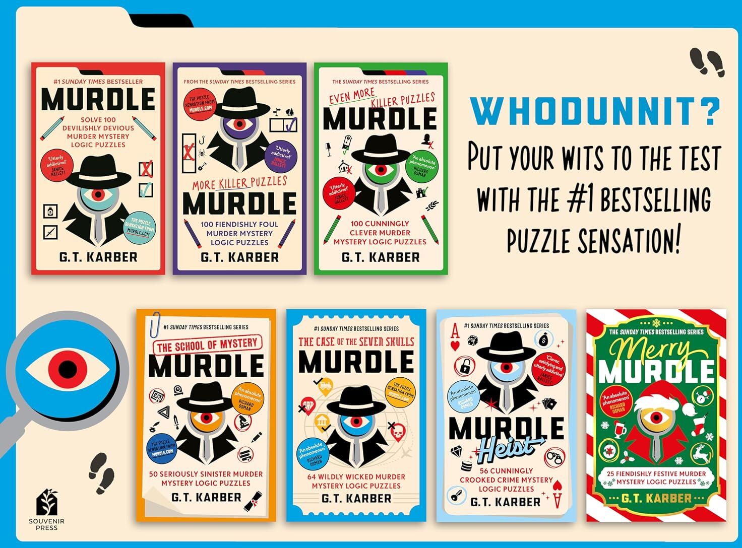 Profile Books Murdle: The Case of the Seven Skulls by G. T. Karber - Book 5 - Paperback Murder-Mystery Logic Puzzle Book - New