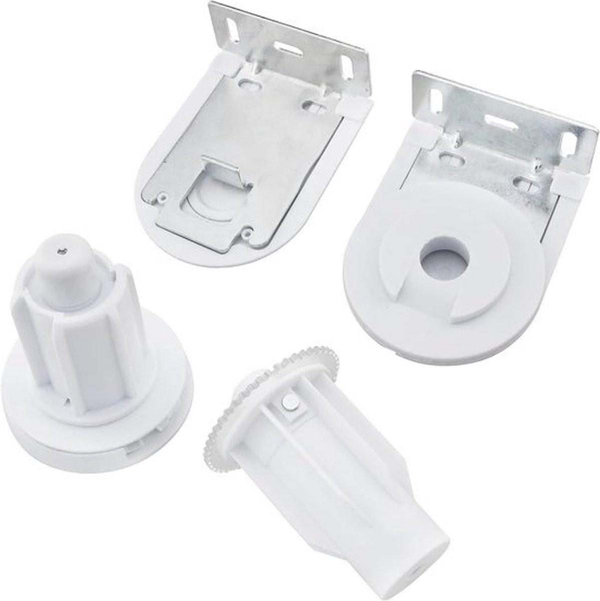 Reparatieset voor rolgordijnkoppeling wit inclusief ketting en beugel voor 38mm buis