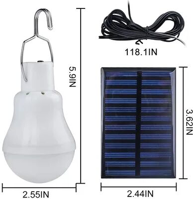 Perfect Picks Market Solar LED Emergency Light Bulb Waterproof Portable Outdoor USB Rechargeable no Remote
