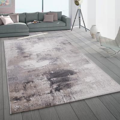 Paco Home Abstract Area Rug with Modern Color Pattern in Beige Grey