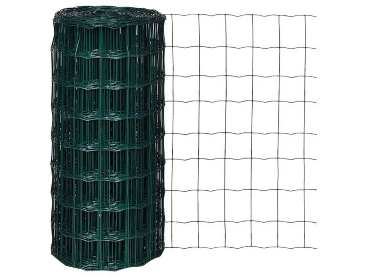 vidaXL Gartenzaun Maschendraht Gitterzaun Schweissgitter 25/0,8M, Schwarz, Metall, Rechteckig, 2500x800 cm, Gartenzubehör