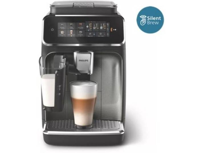 Philips - Expresso Broyeur Ep3349/70 Cafetière À Grain Lattego Série 3300, 6 Boissons, Silentbrew, Noir