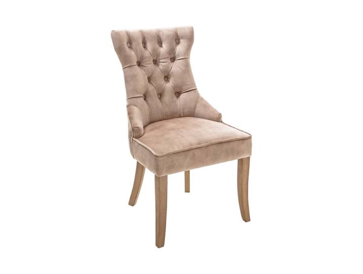 Eleganter Esszimmerstuhl „Castle“ mit Griff Samt Coffee Invicta Interiors
