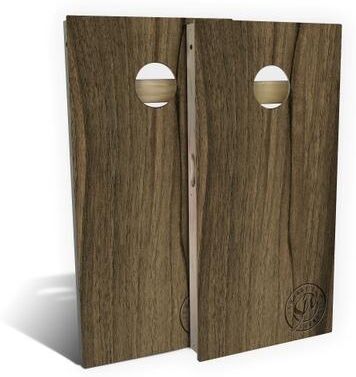Skip's Garage Peruvian Walnut Outdoor Cornhole Board Set