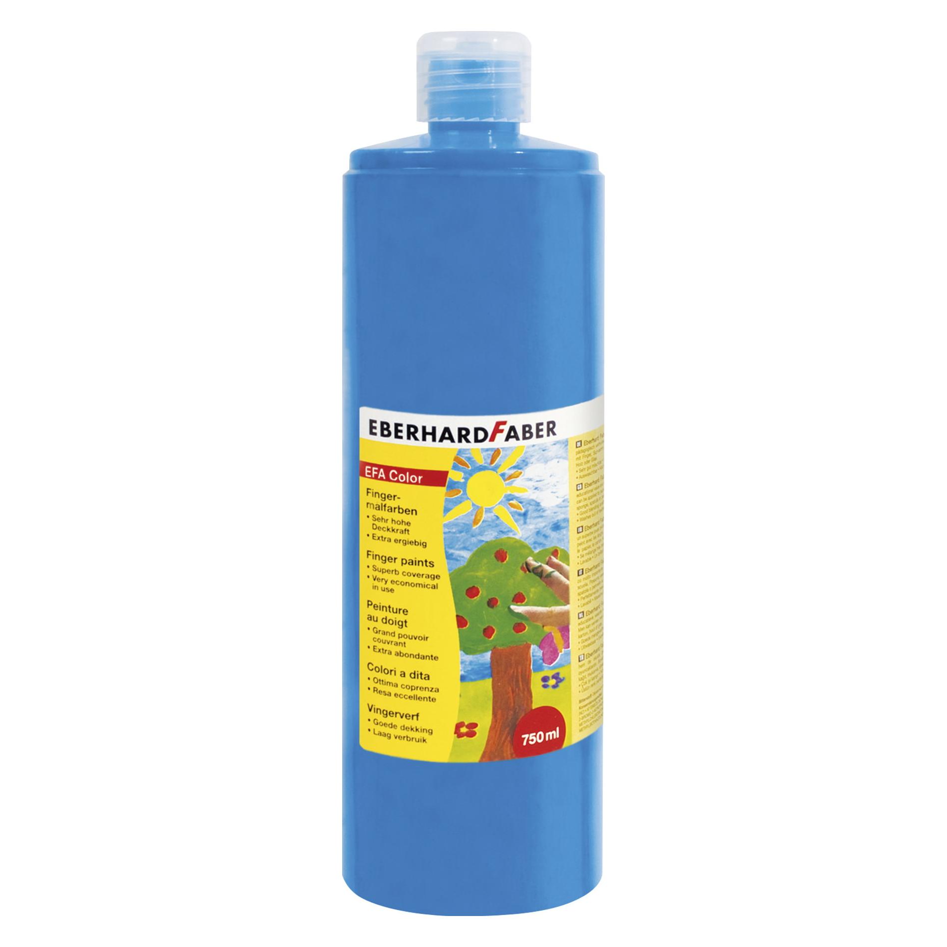 EberhardFaber Fingerfarbe 750 ml, Phthaloblau (750 ml) (578951)