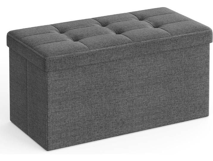 Sitzhocker mit Stauraum schiefergrau