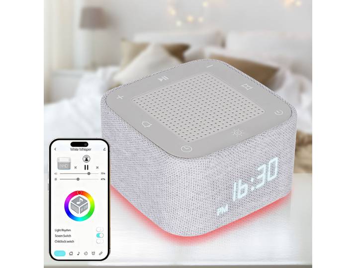 Wecker mit White Noise, App-Steuerung, Bluetooth